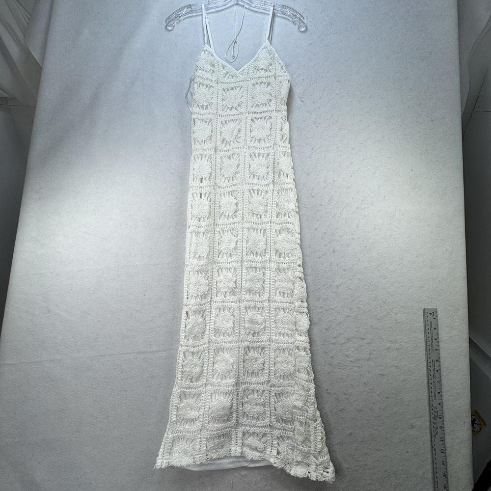 NEW Patchwork Crochet Knit Here Comes The Sun Midi Dress Womens‎ XS / Small Boho - Picture 11 of 11